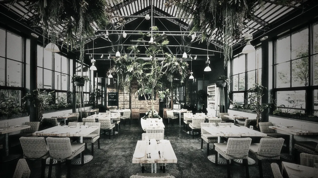 The glasshouse café at Devon Yard, outside Philadelphia