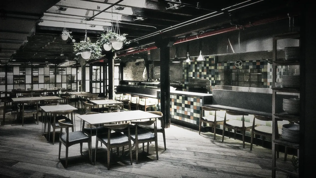 Urban Outfitters Space Ninety 8, Brooklyn: a skylit dining room in a converted warehouse