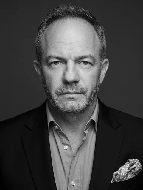 James Andrew Smith, portrait in black and white